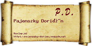 Pajenszky Dorián névjegykártya